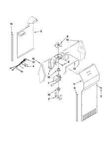 Air Flow Parts Diagram and Parts List for MSD2578VEM01  Maytag Refrigerator