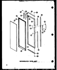 Refrigerator Door Assy Diagram and Parts List for SD19W-P60340-36W  Amana Refrigerator