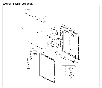 Fresh Food Door Diagram and Parts List for 11161209713  Kenmore Refrigerator