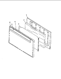 Oven Door Diagram and Parts List for RBP24AA5 P1142953N L Amana Range
