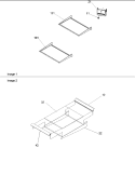 Refrig. Feature, & Shelf Assy Diagram and Parts List for DRB1801AC PDRB1801AC1 Amana Refrigerator