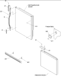 Door Handles & Accessories Diagram and Parts List for DRB2101AC PDRB2101AC0 Amana Refrigerator