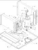 Evaporator, Condenser & Compressor Diagram and Parts List for RE18090C2DR REV RE18090C2DR B Amana Air Conditioner