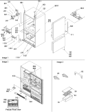 Control / Hinges & Accessories Diagram and Parts List for BRF520T1E P1321310W B Amana Refrigerator
