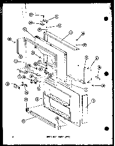 Upper Door Parts Diagram and Parts List for ESR14D-P73953-16W  Amana Refrigerator