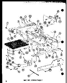 Machine Compartment Diagram and Parts List for SDI22F-L-P7700011WL  Amana Refrigerator