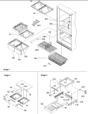 Shelving Assy Diagram and Parts List for BX21V2E P1325032W B Amana Refrigerator