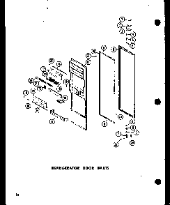 Refrigerator Door Parts Diagram and Parts List for ESR22C-G-P73900-10WG  Amana Refrigerator