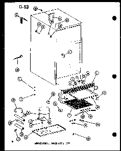 Compressor/ice Maker Parts Diagram and Parts List for ESRFC14E-G-P74645-12WG  Amana Refrigerator