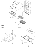 Shelving Assy Diagram and Parts List for DRB2101BW PDRB2101BW0 Amana Refrigerator