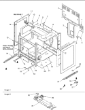 CABINET Diagram and Parts List for PACF3325AW0 Amana Range
