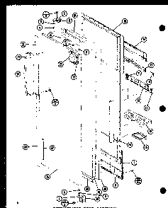 Refrigerator Door Assembly Diagram and Parts List for SR19F1-G-P77000-8WG  Amana Refrigerator