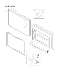 Freezer Door Parts Diagram and Parts List for 11160712911  Kenmore Refrigerator
