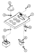 CONTROL PANEL Diagram and Parts List for  Jenn-Air Cooktop