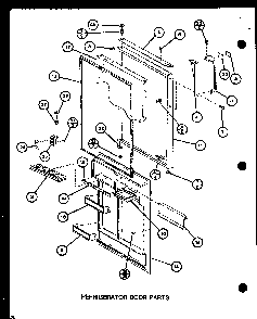 Section 1 Diagram and Parts List for CIC-4H-P7621308W  Amana Refrigerator