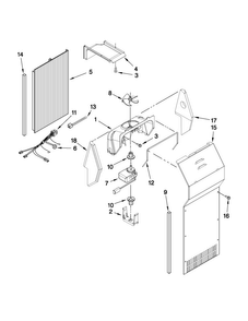 Air Flow Parts Diagram and Parts List for MSD2550VES03  Maytag Refrigerator