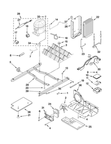 Unit Parts Diagram and Parts List for MSD2576VEM01  Maytag Refrigerator