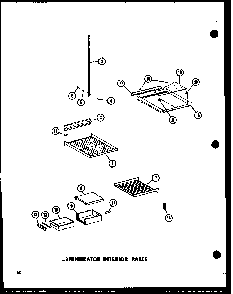 Refrigerator Interior Parts Diagram and Parts List for ESR17N-A-P60350-52WA  Amana Refrigerator