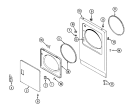 DOOR Diagram and Parts List for  Maytag Dryer