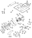 MOTOR DRIVE Diagram and Parts List for  Maytag Dryer