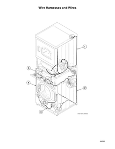 Wire Harnesses/Wires Diagram and Parts List for  Speed Queen Washer Dryer Combo