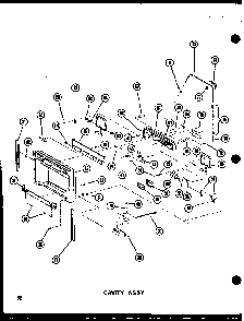 Cavity Assy Diagram and Parts List for SDI22N-1-C-P60230-91WC  Amana Refrigerator