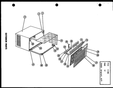 Exterior Parts Diagram and Parts List for FC24-3H-1 P54302-54R Amana Air Conditioner