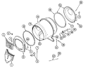 TUMBLER Diagram and Parts List for  Maytag Dryer