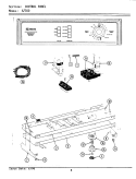 CONTROL PANEL Diagram and Parts List for  Maytag Washer