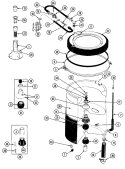 TUB (LAT8608AAE & ABE) Diagram and Parts List for  Maytag Washer