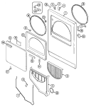 DOOR Diagram and Parts List for  Crosley Dryer