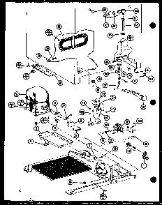 Compressor Diagram and Parts List for SLDI25F-P7642102W  Amana Refrigerator