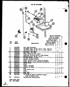 (ic-3/p7621301w) (cic-4/p7621302w) (ic-3h/p7621307w) (cic-4h/p7621308w) Diagram and Parts List for TM20J-P7739008W  Amana Refrigerator