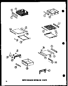 Refrigerator Interior Parts Diagram and Parts List for ESR17N-A-P60350-52WA  Amana Refrigerator