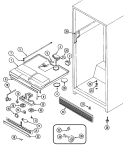 FRESH FOOD COMPARTMENT Diagram and Parts List for  Magic Chef Refrigerator