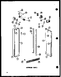 Interior Parts Diagram and Parts List for ESR17N-A-P60350-52WA  Amana Refrigerator