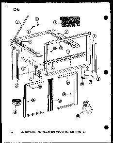 Automatic Installation Mounting Diagram and Parts List for ES12-2MS P54974-48R Amana Air Conditioner