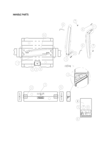 Handle Parts Diagram and Parts List for 11161219614  Kenmore Refrigerator