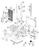 UNIT COMPARTMENT & SYSTEM Diagram and Parts List for RC244PDA DS82A Amana Refrigerator