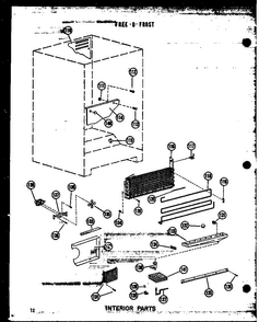 Section 2 Diagram and Parts List for UF12W-AG P60345-1WG Amana Freezer