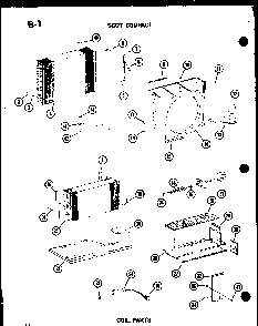 Coil Parts Diagram and Parts List for ES12-2MS P54974-48R Amana Air Conditioner