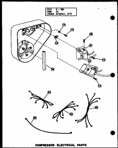 Compressor Electrical Parts (crh5-1/p55201-25c) Diagram and Parts List for CRH215-1 P55200-19C Amana Air Conditioner