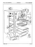 FREEZER COMPARTMENT Diagram and Parts List for RC20FN-3AW 8N73A Amana Refrigerator