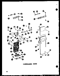 Evaporator Parts Diagram and Parts List for SD19W-P60340-9W  Amana Refrigerator