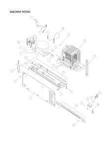 Machine Room Parts Diagram and Parts List for 11160712911  Kenmore Refrigerator