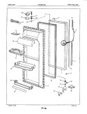 FRESH FOOD DOOR Diagram and Parts List for CRC24EN-3AI 5M75B Amana Refrigerator
