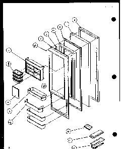 Section 5 Diagram and Parts List for SL22JB-P1116005W  Amana Refrigerator