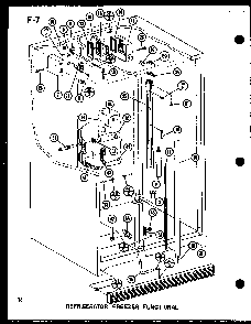 Refrigerator Freezer Functional Diagram and Parts List for SLDI22F-C-P75400-19WC  Amana Refrigerator