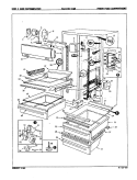 FRESH FOOD COMPARTMENT Diagram and Parts List for 8N13A Magic Chef Refrigerator