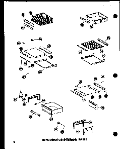 Refrigerator Interior Parts Diagram and Parts List for SD19W-P60340-36W  Amana Refrigerator